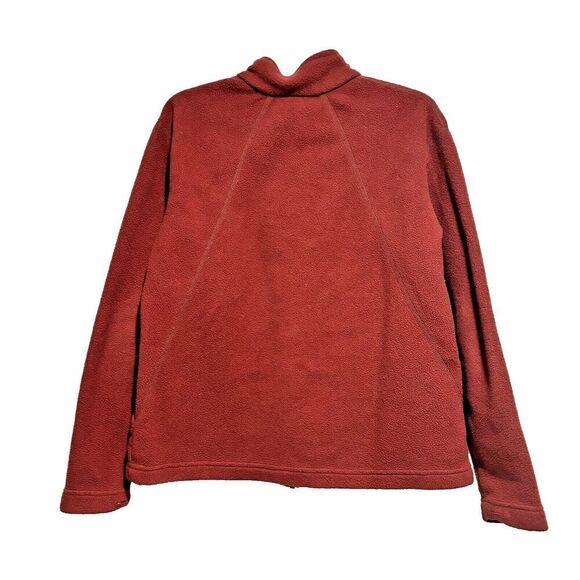 Patagonia Womens Jacket Full Zip Size LARGE Solid Rust High Neck Collared - Picture 6 of 10